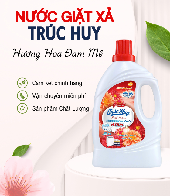 Nước Giặt Xả Trúc Huy 2,8 KG - Hương Hoa Đam Mê