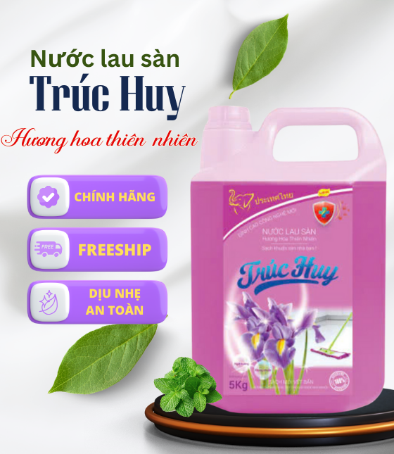 Nước Lau Sàn Trúc Huy 5 KG - Hương Hoa Thiên Nhiên