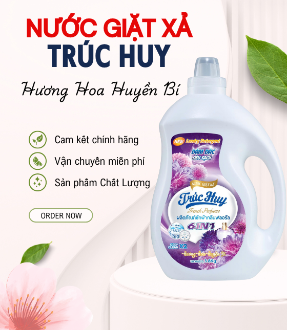 Nước Giặt Xả Trúc Huy 3,8 KG - Hương Hoa Huyền Bí