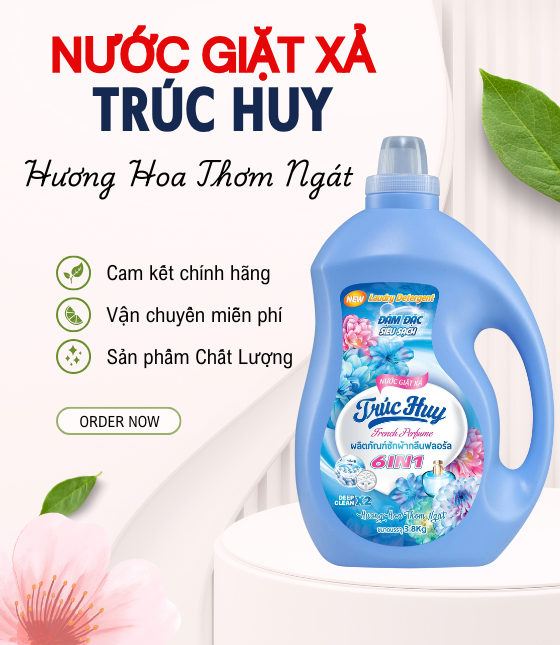 Nước Giặt Xả Trúc Huy 3,8 KG - Hương Hoa Thơm Ngát