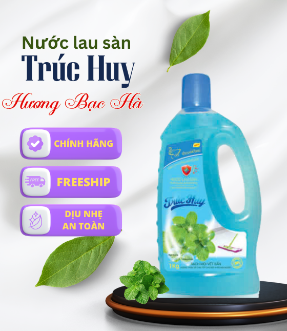 Nước Lau Sàn Trúc Huy 1 KG - Hương Bạc Hà