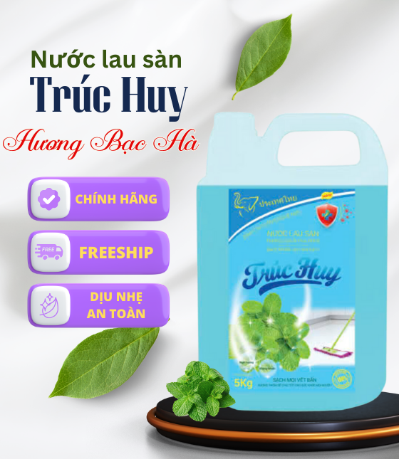 Nước Lau Sàn Trúc Huy 5 KG - Hương Bạc Hà