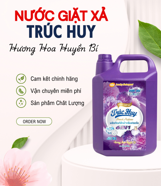 Nước Giặt Xả Trúc Huy 5 KG - Hương Hoa Huyền Bí