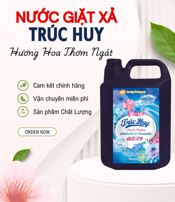 Nước Giặt Xả Trúc Huy 5 KG - Hương Hoa Thơm Ngát